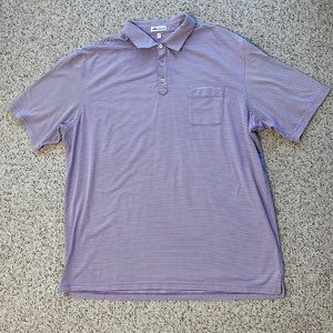 Peter Millar light purple striped polo. Men’s 2XL